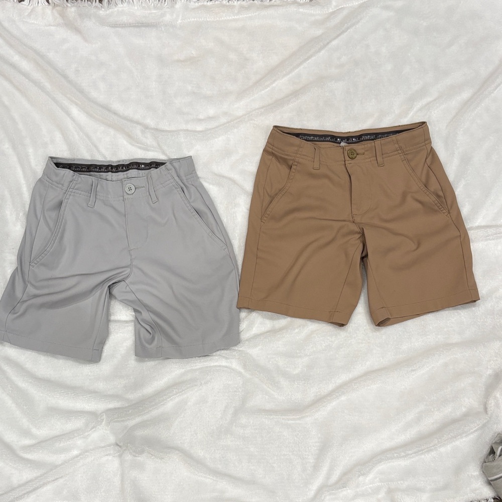 Youth Boys Performance Stretch/ Dress Shorts - Gray & Khaki